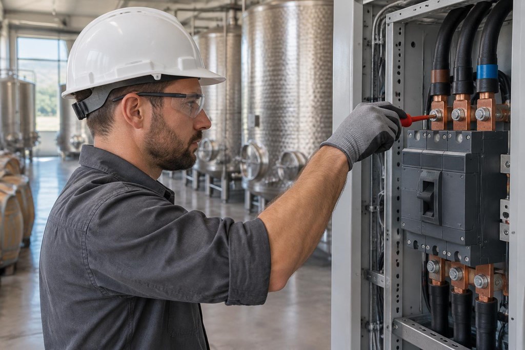 Foto 1 Montaje de instalaciones eléctricas en bodegas y agroindustria en Vigo