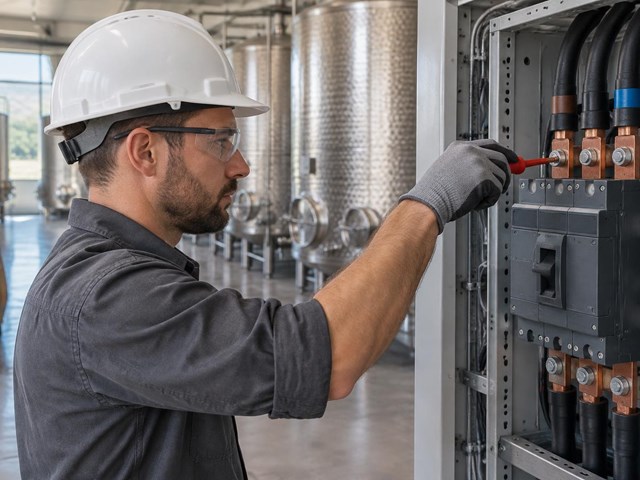 Montaje de instalaciones eléctricas en bodegas y agroindustria en Vigo